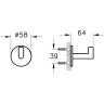 Крючок для халатов VITRA ORIGIN, цвет черный матовый A4488436