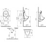 Писсуар VITRA ARKITEKT питание от батарейки с сенсорным смывом 4106B003-5597