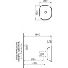 Раковина-чаша VITRA PLURAL низкая, квадратная 45 cм, цвет Матовый Белый 7810B401-0016